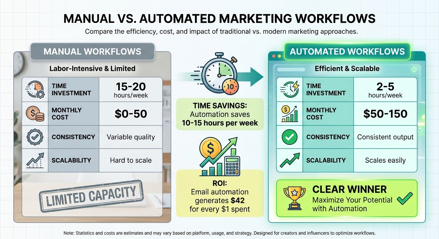 Manual vs Automated Marketing Workflows: Time, Cost, and Scalability Comparison