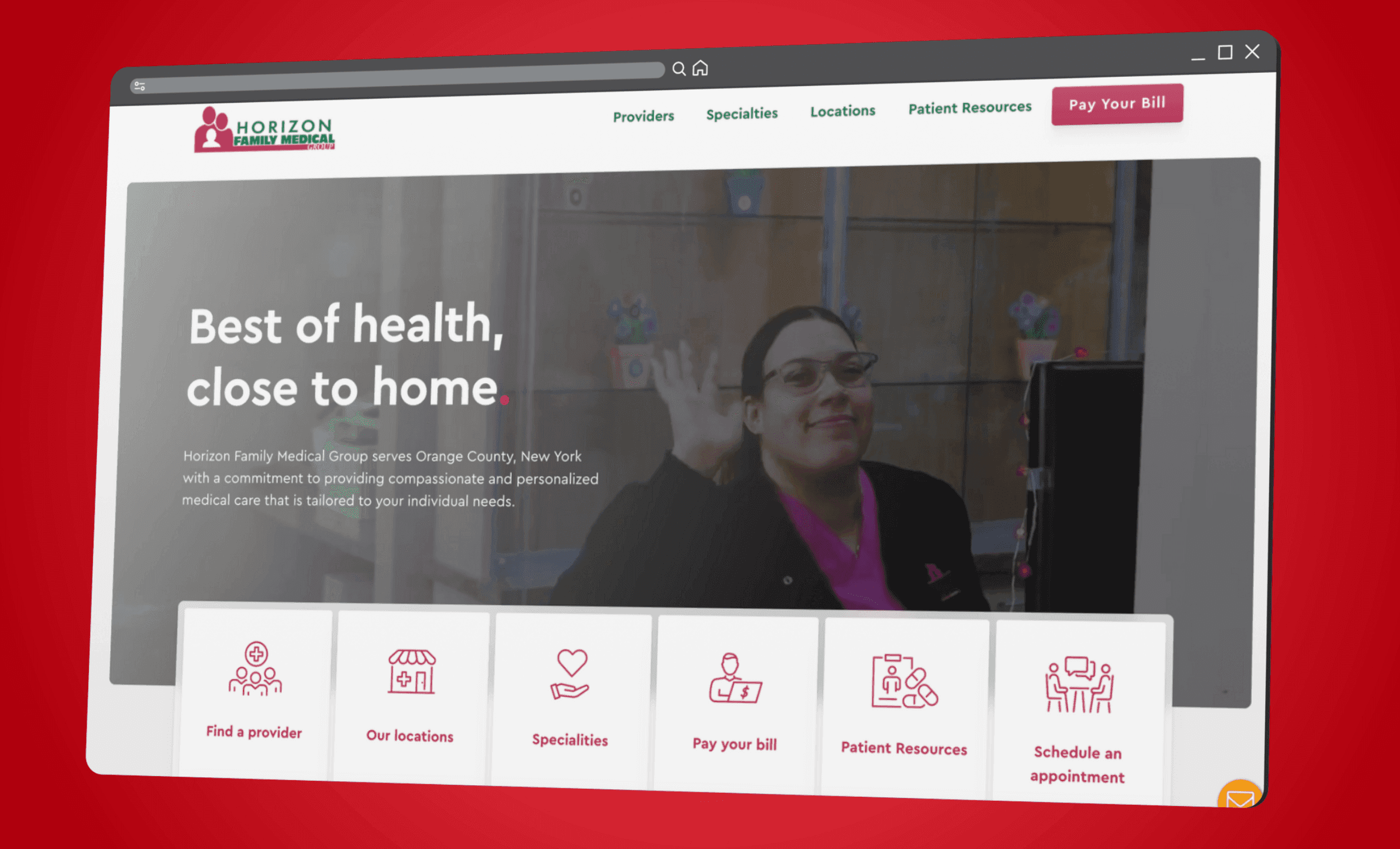 Healthcare website design for Horizon Family Medical Group by RJP.design — leading NYC web design agency specializing in website design and digital marketing for medical and wellness brands.