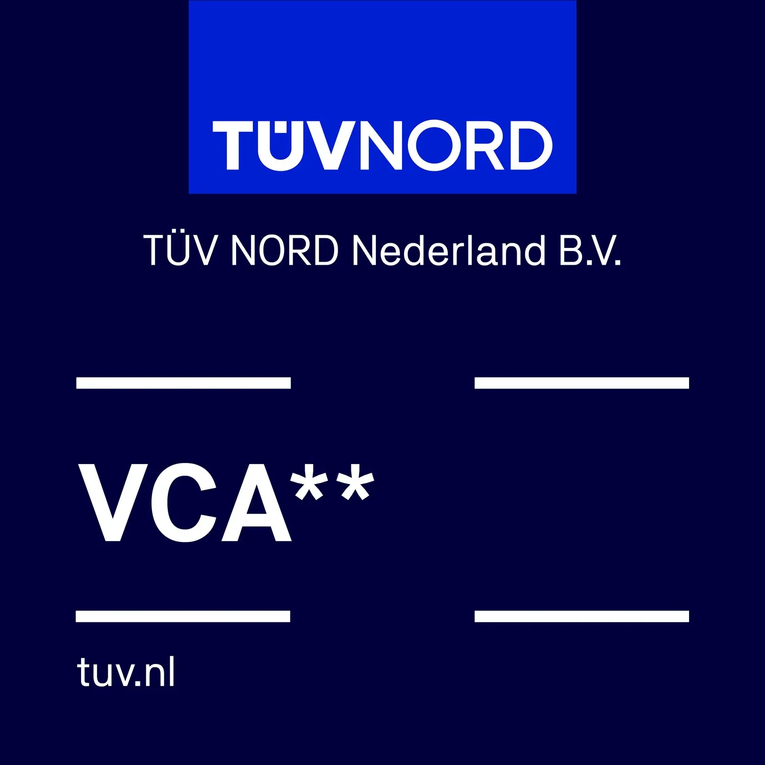TUV VCA** certificaat van Hoveniersbedrijf Star Landscaping te Cuijk