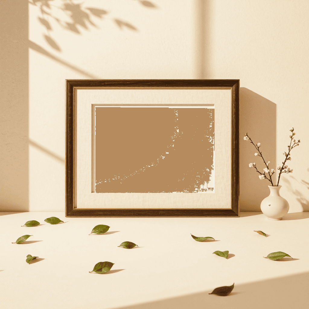 product photography of framed painting