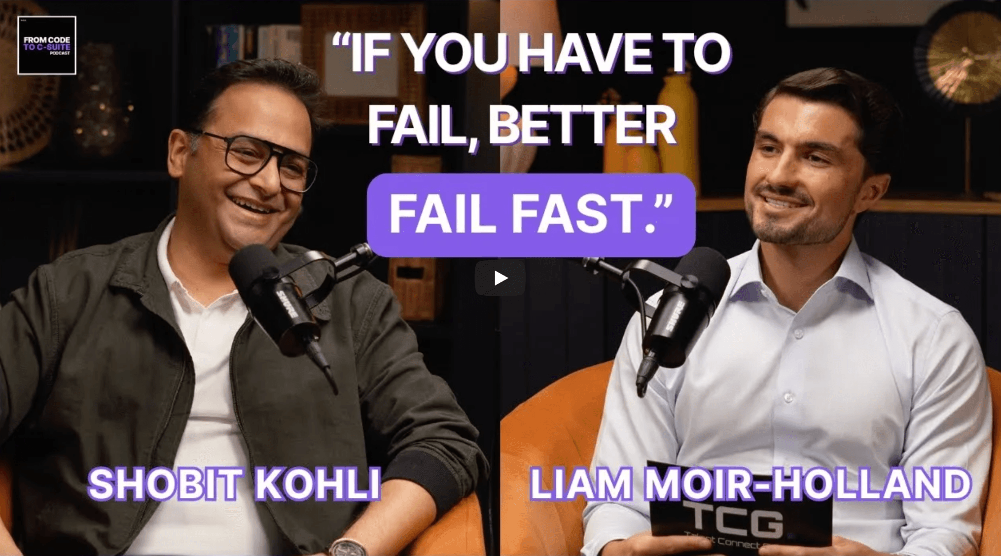 Image of Liam Moir-Holland & Shobit Kohli having a conversation 