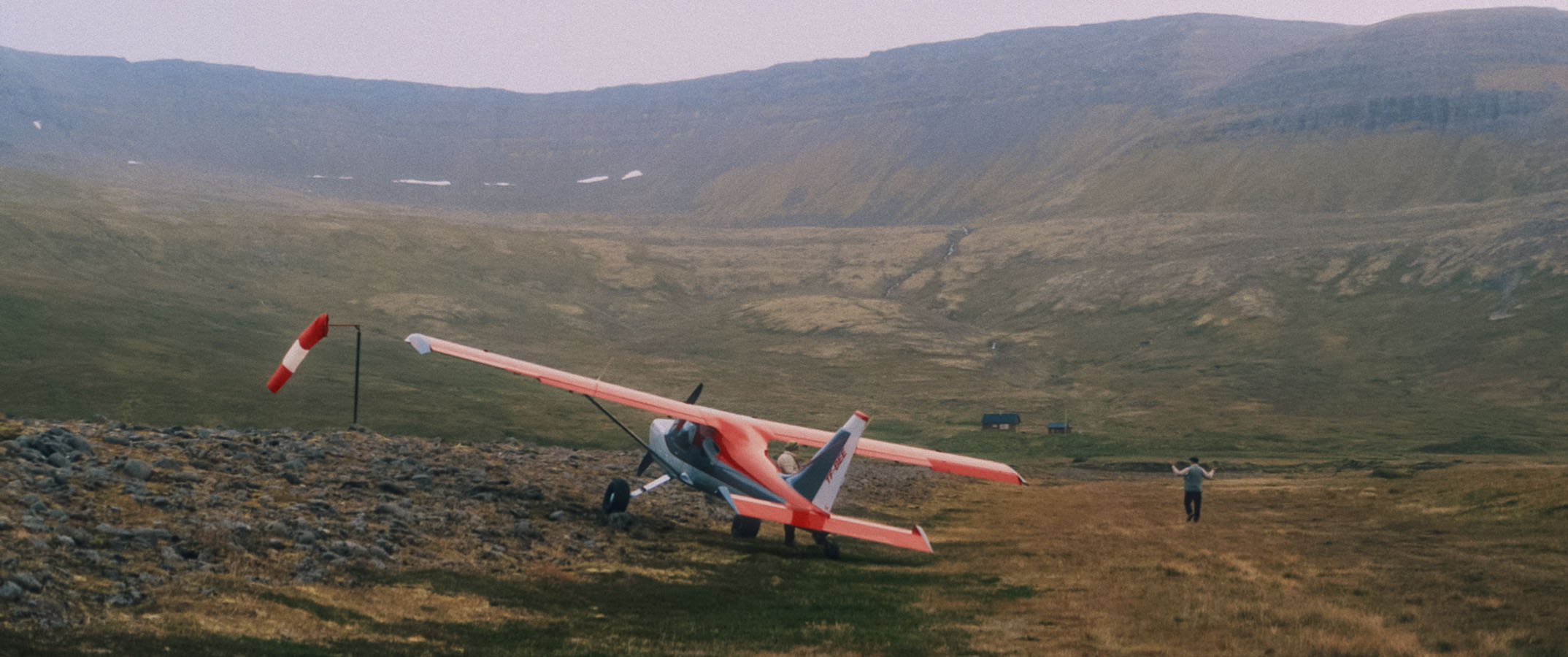 Cold Echoes, Víkin, Icelandic thriller about an elderly couple is taken hostage in their house. Plane scene