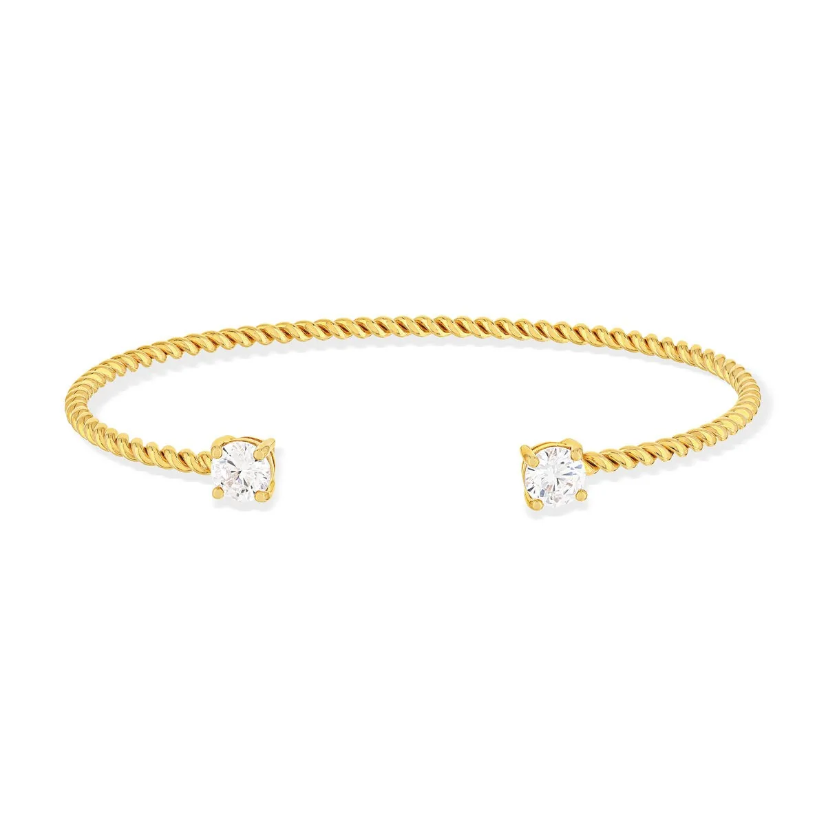 Bracelet en plaqué or serti d'oxydes de zirconium