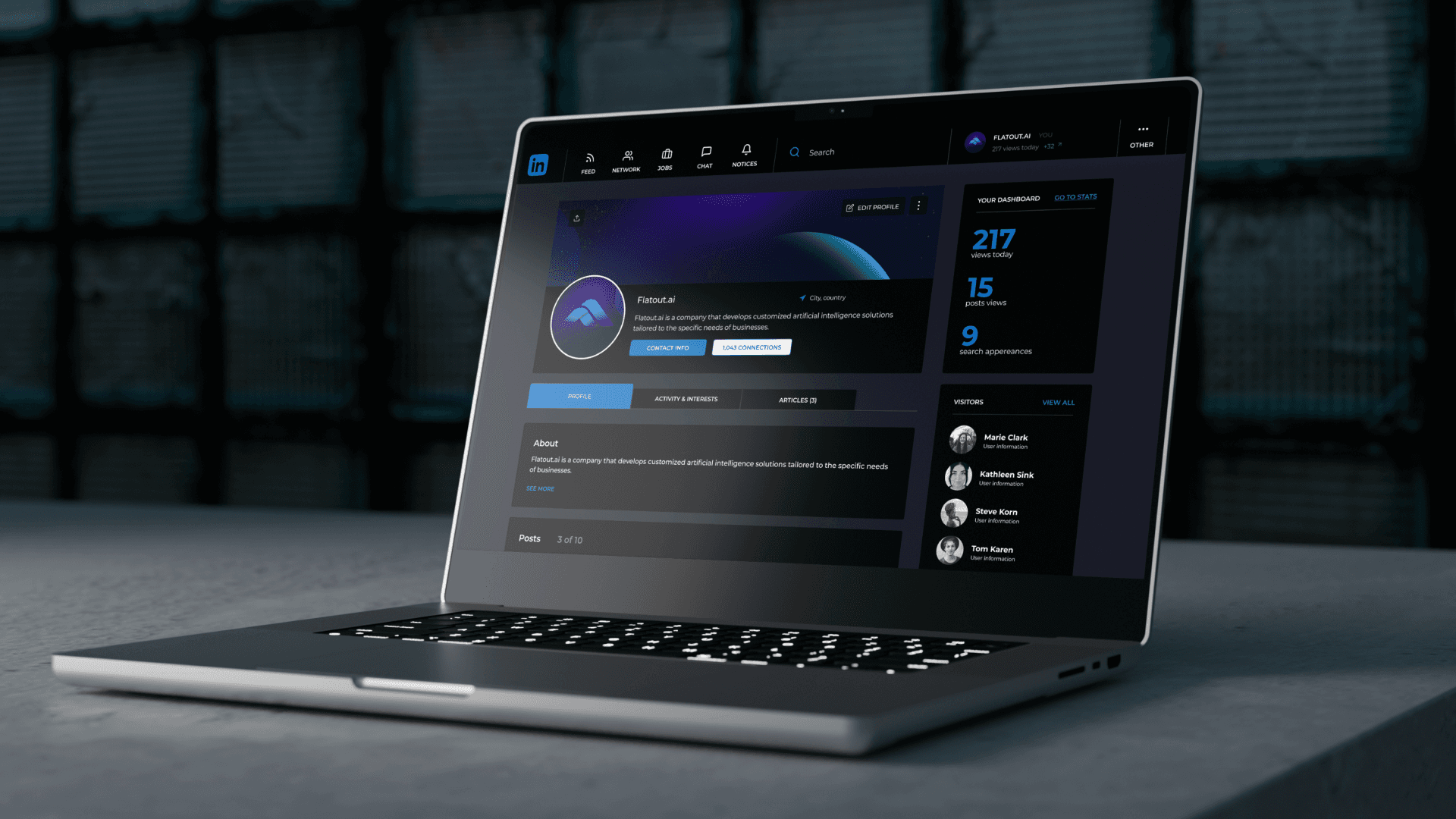 Website created for Flatout.ai