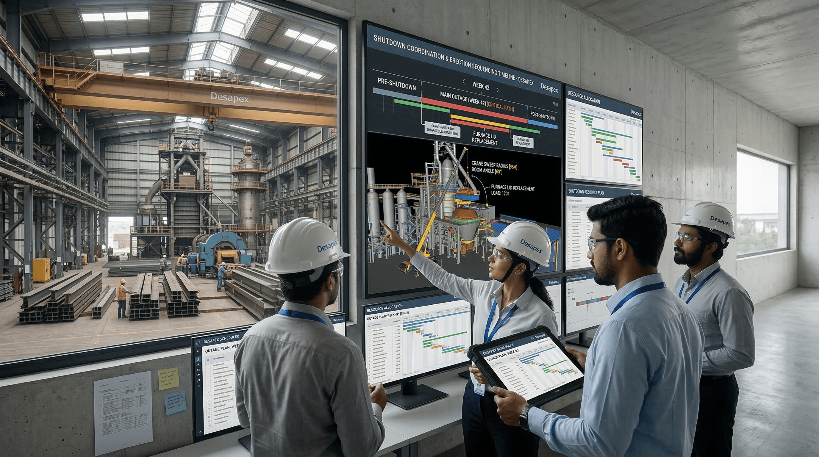  4D Erection Sequencing & Mill Shutdown Coordination