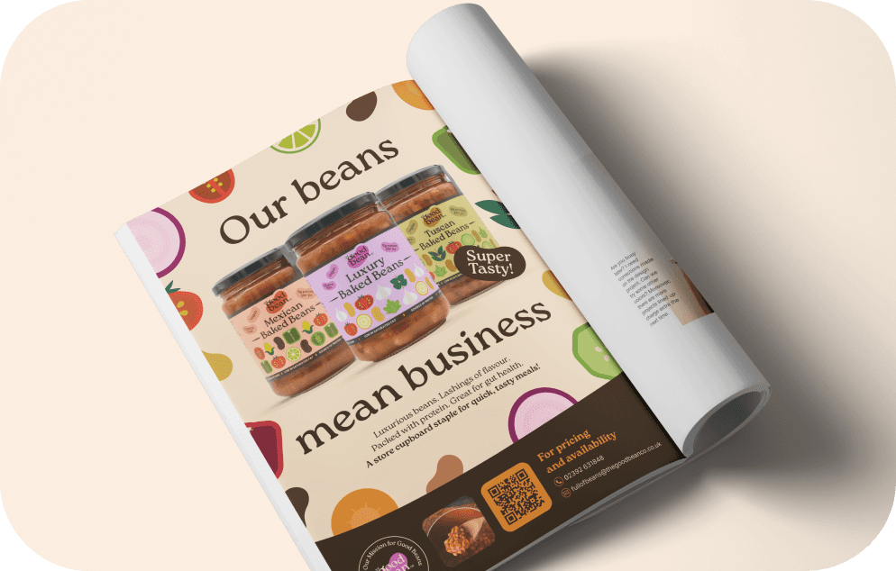 Good Bean Co magazine advert design
