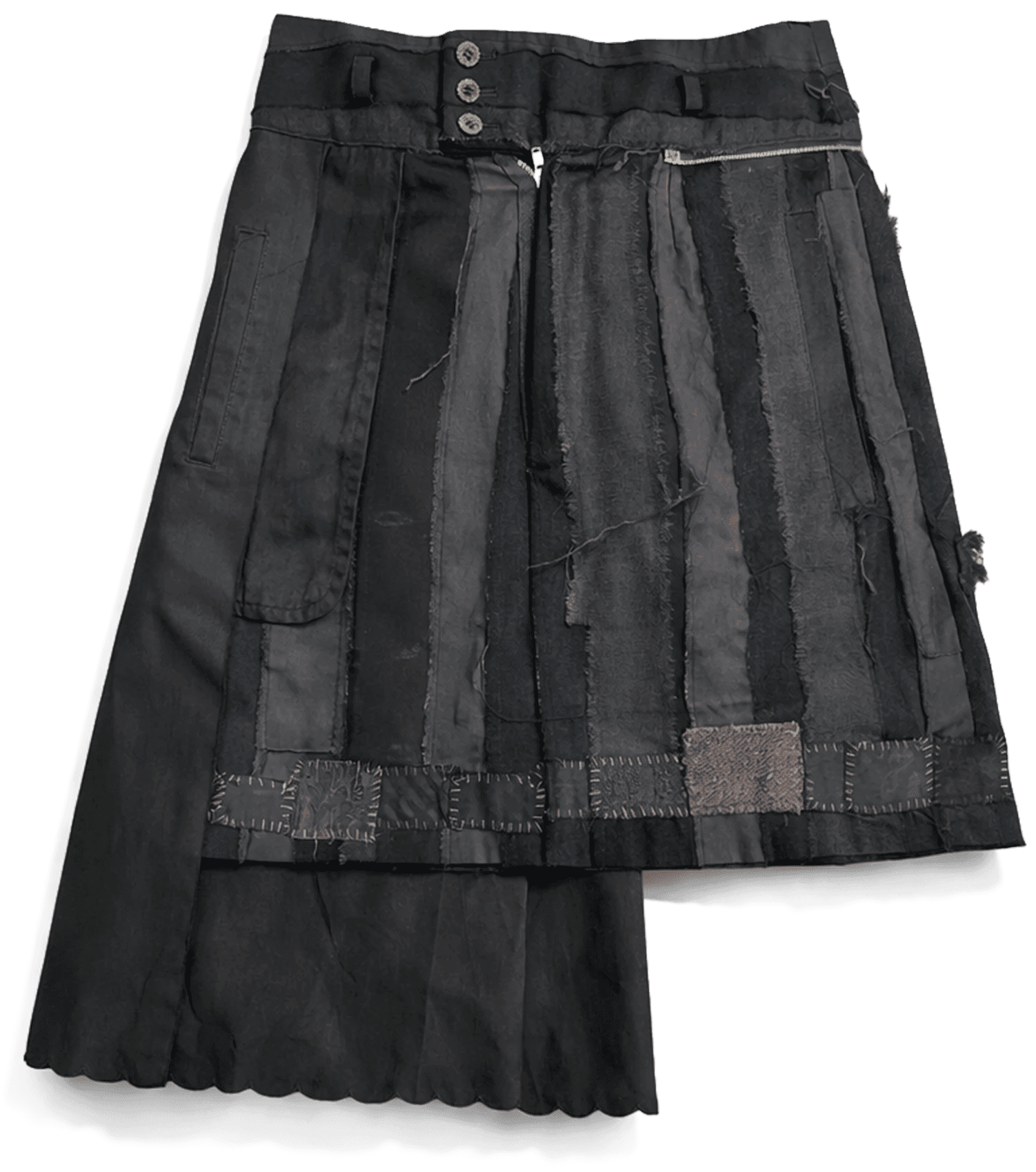 Black Patchwork Skirt