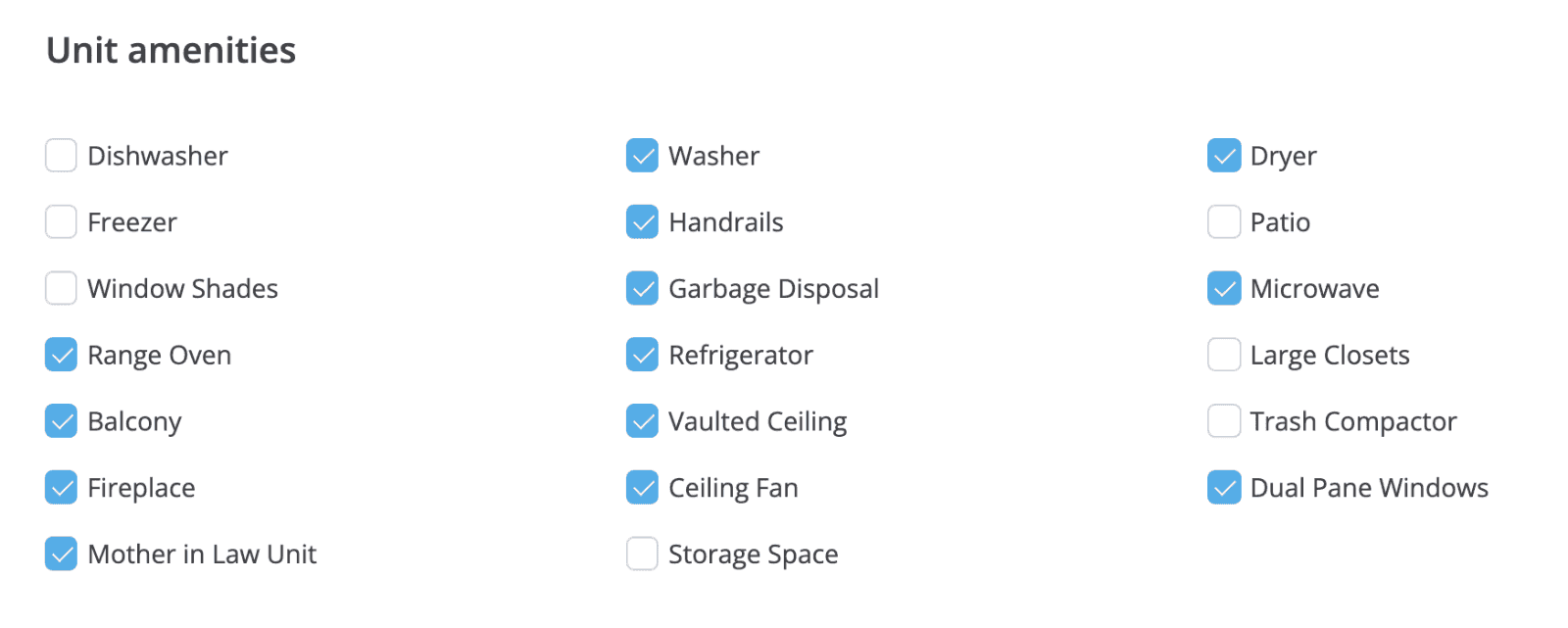 RentRedi's list of amenities that might be included in a landlord introduction letter