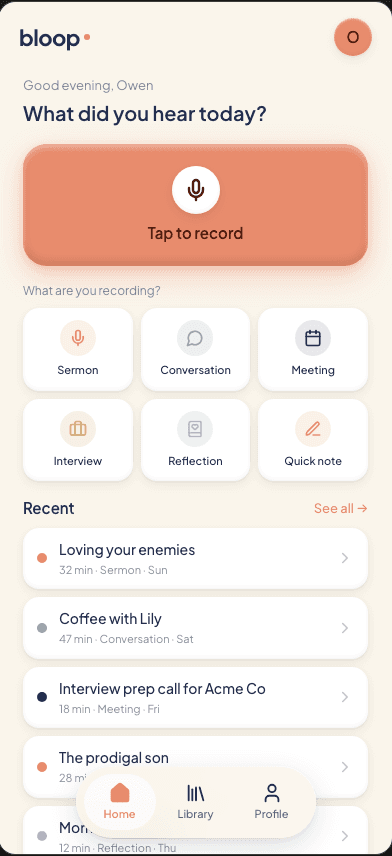 Bloop screen 25