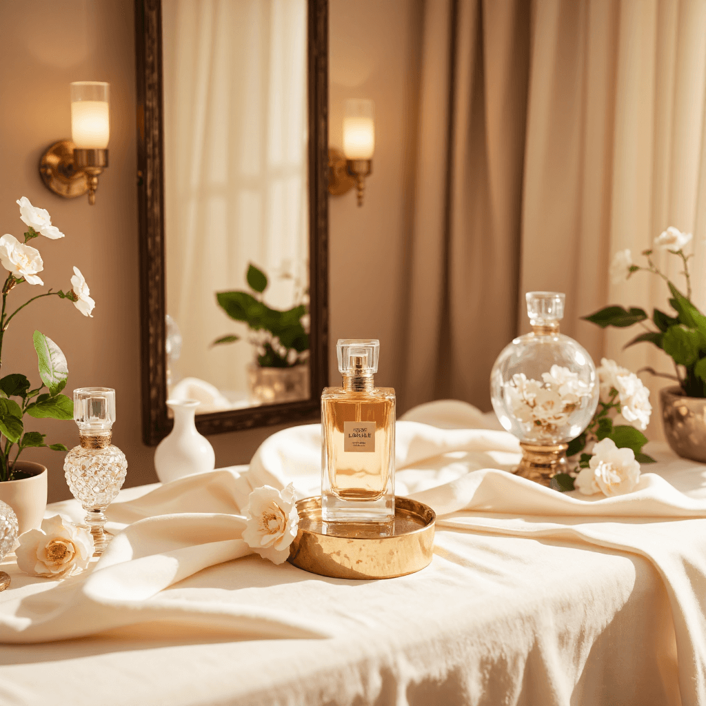 product photography of bottle of perfume