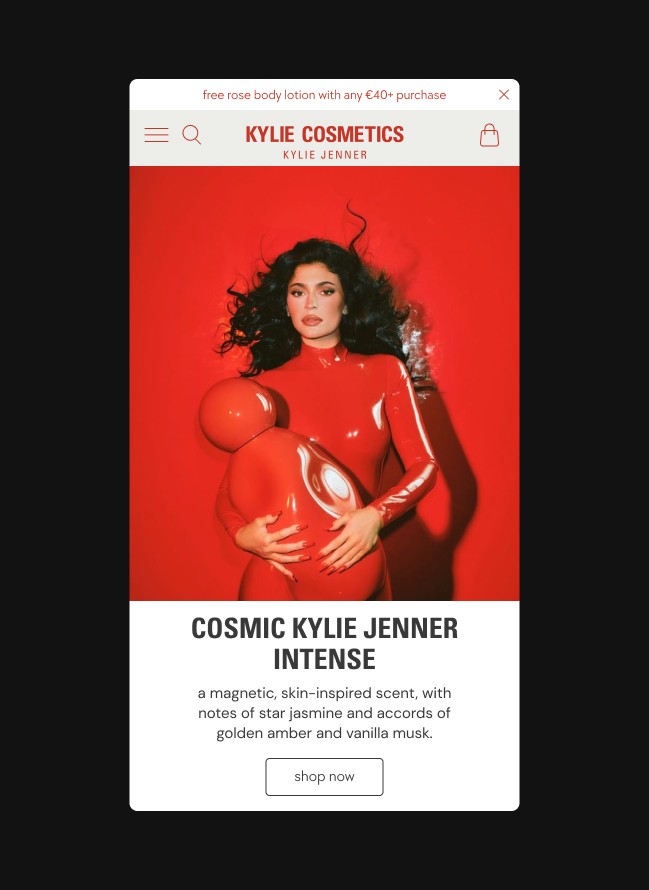 Same Same design for Kylie Cosmetics fragrance launch