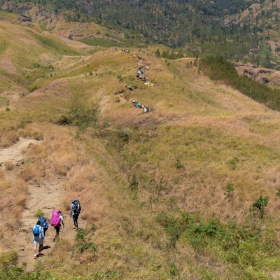 Lemosho trail trekkers on the Kilimanjaro trade fam trip