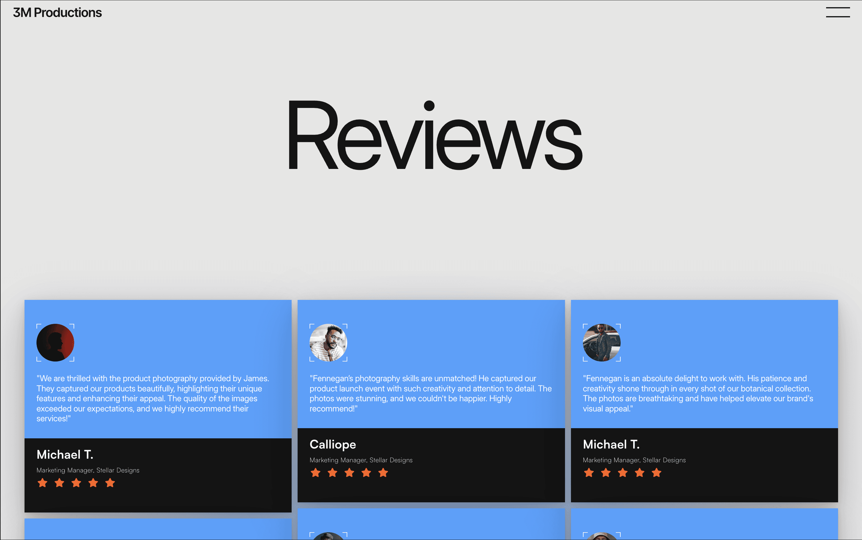reviews section