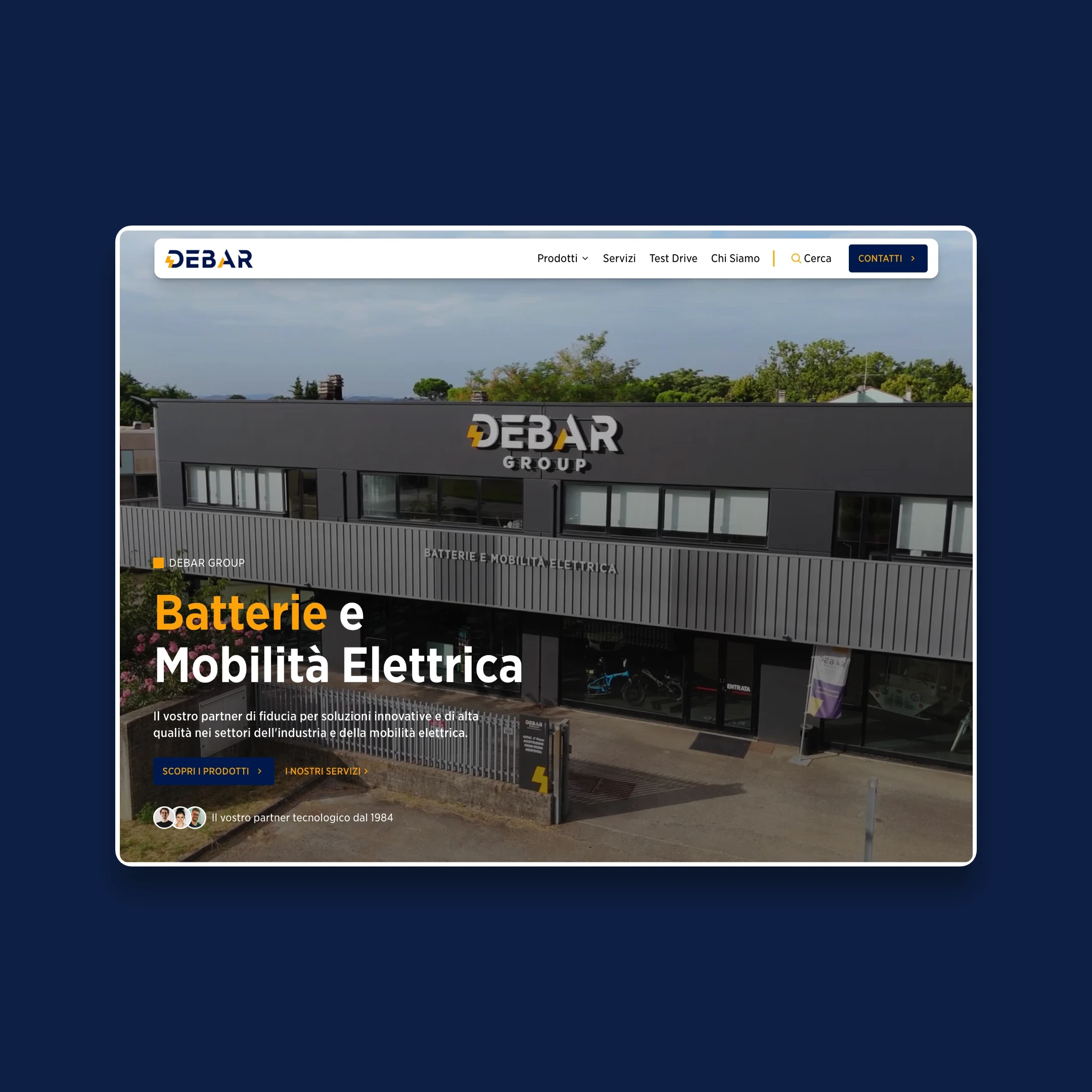 Sito web per Debar group, betterie e mobilità elettrica a Cattolica