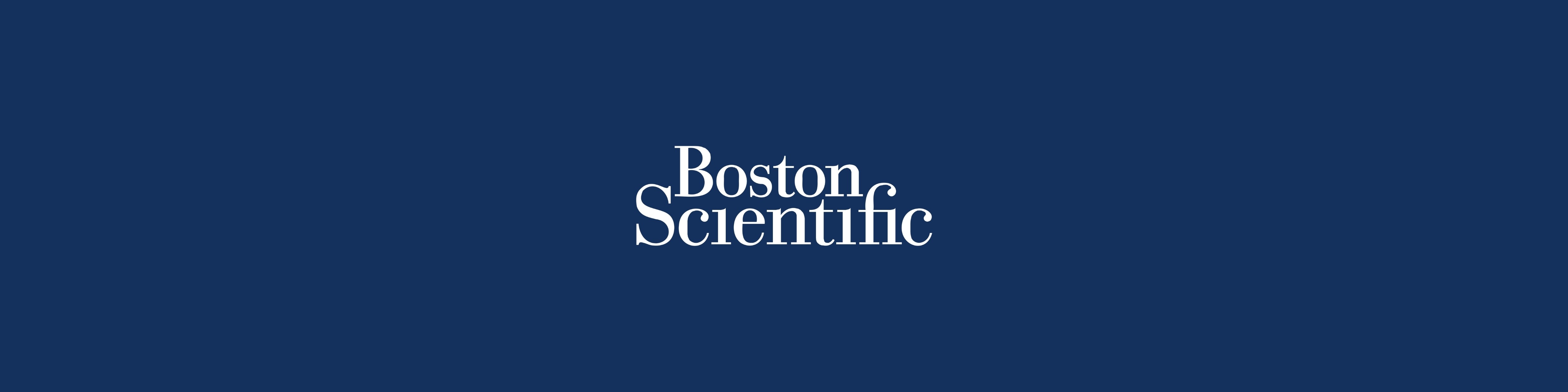 Boston Scientific logo in stylized white lettering.