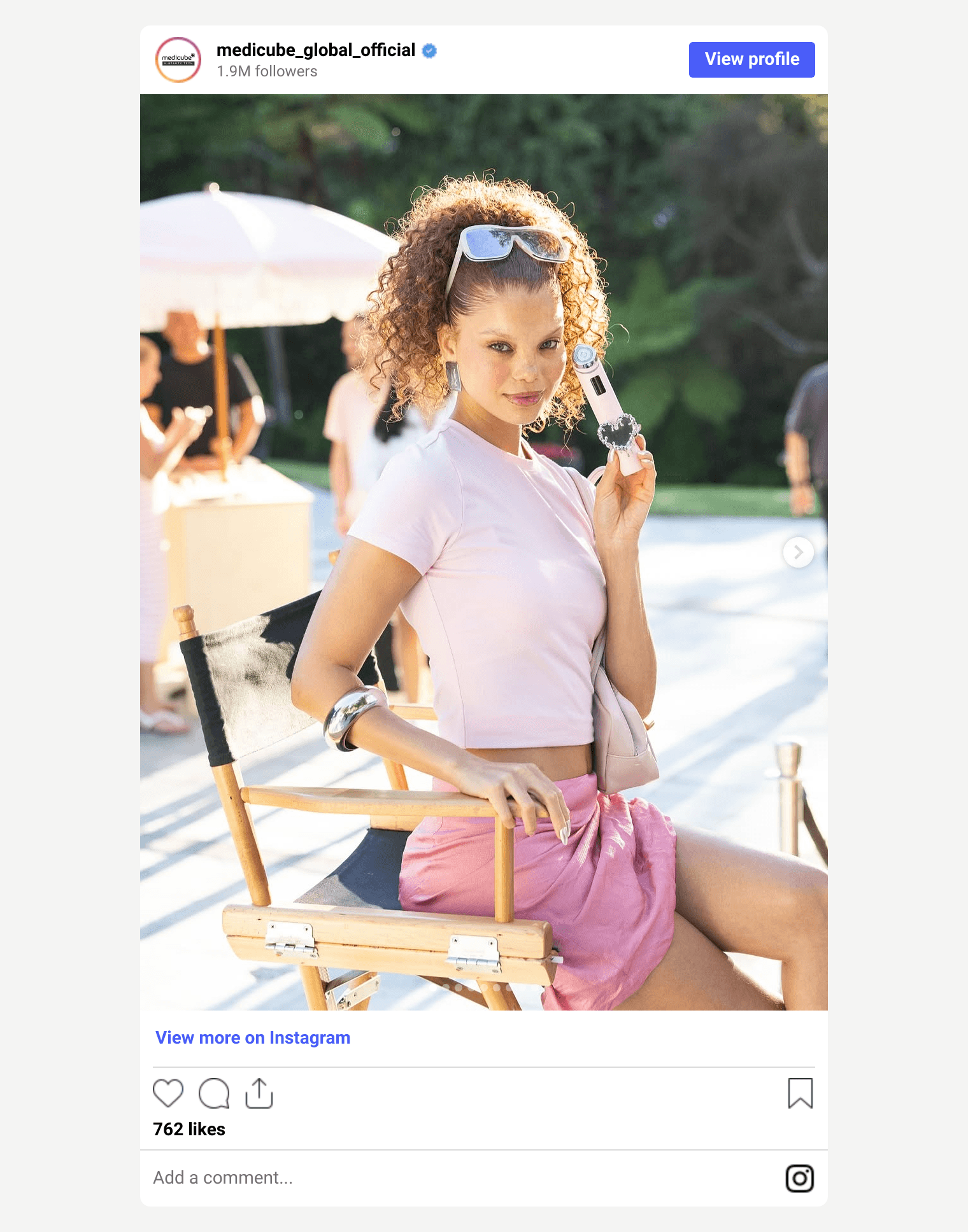 medicube official Instagram post on its nationwide Ulta launch