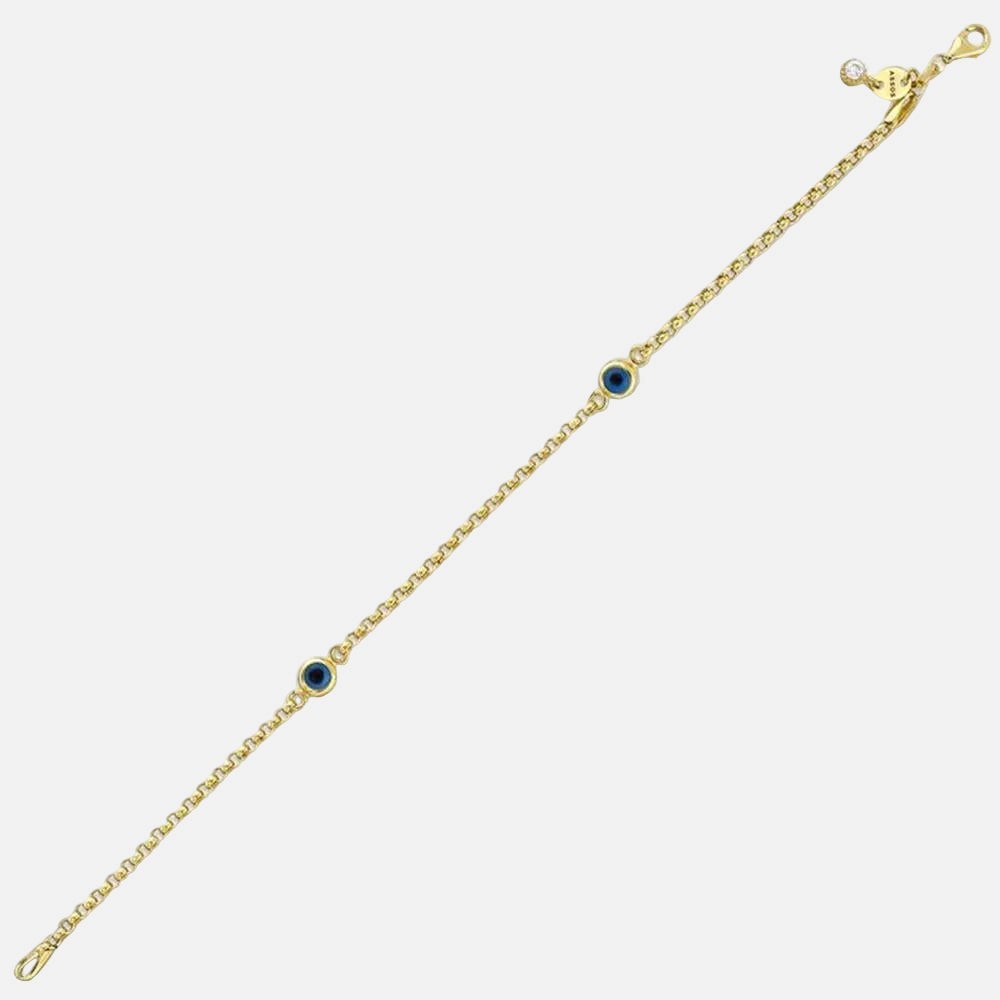 Assos Pırlanta Nazar Boncuklu 14 Ayar Altın Tasarım Bileklik