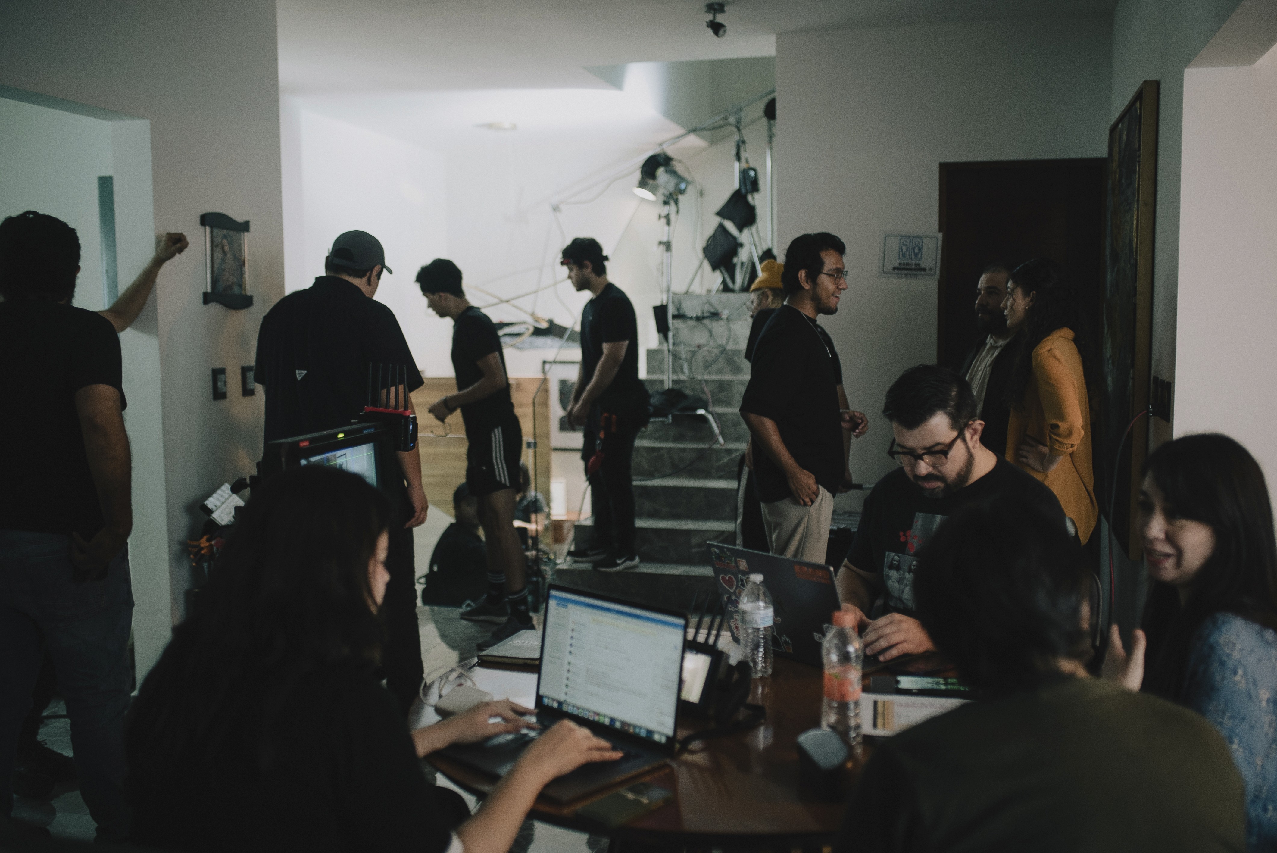 The collaborative production crew of Antimateria Films and Cluster & Bosk on set for The Home Depot, crafting images with soul in Monterrey.