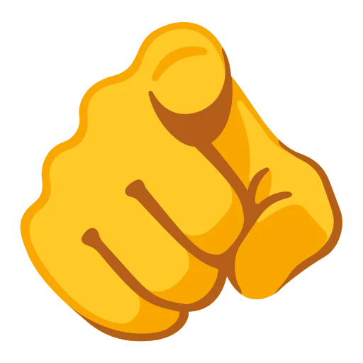 Emoji pointant le doigt vers l'écran