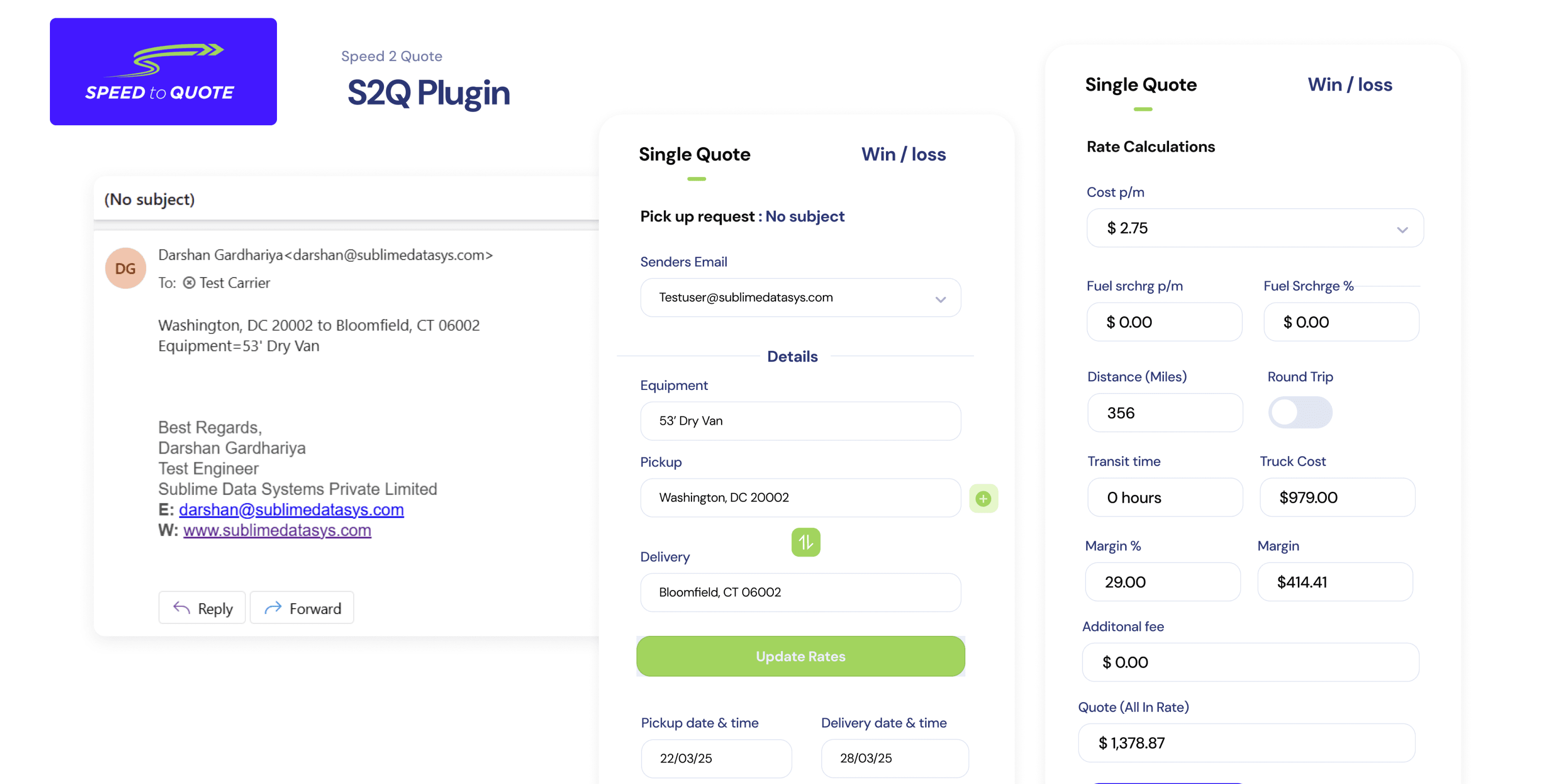 The quoting and bidding platform