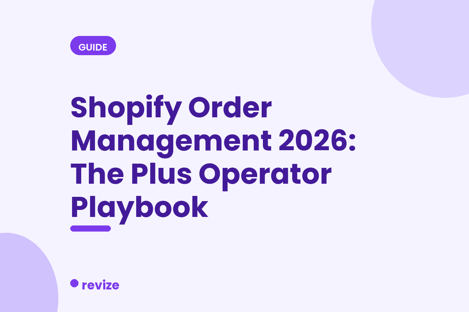 Plus 운영사를 위한 2026 Shopify 주문 관리 아키텍처 플레이북