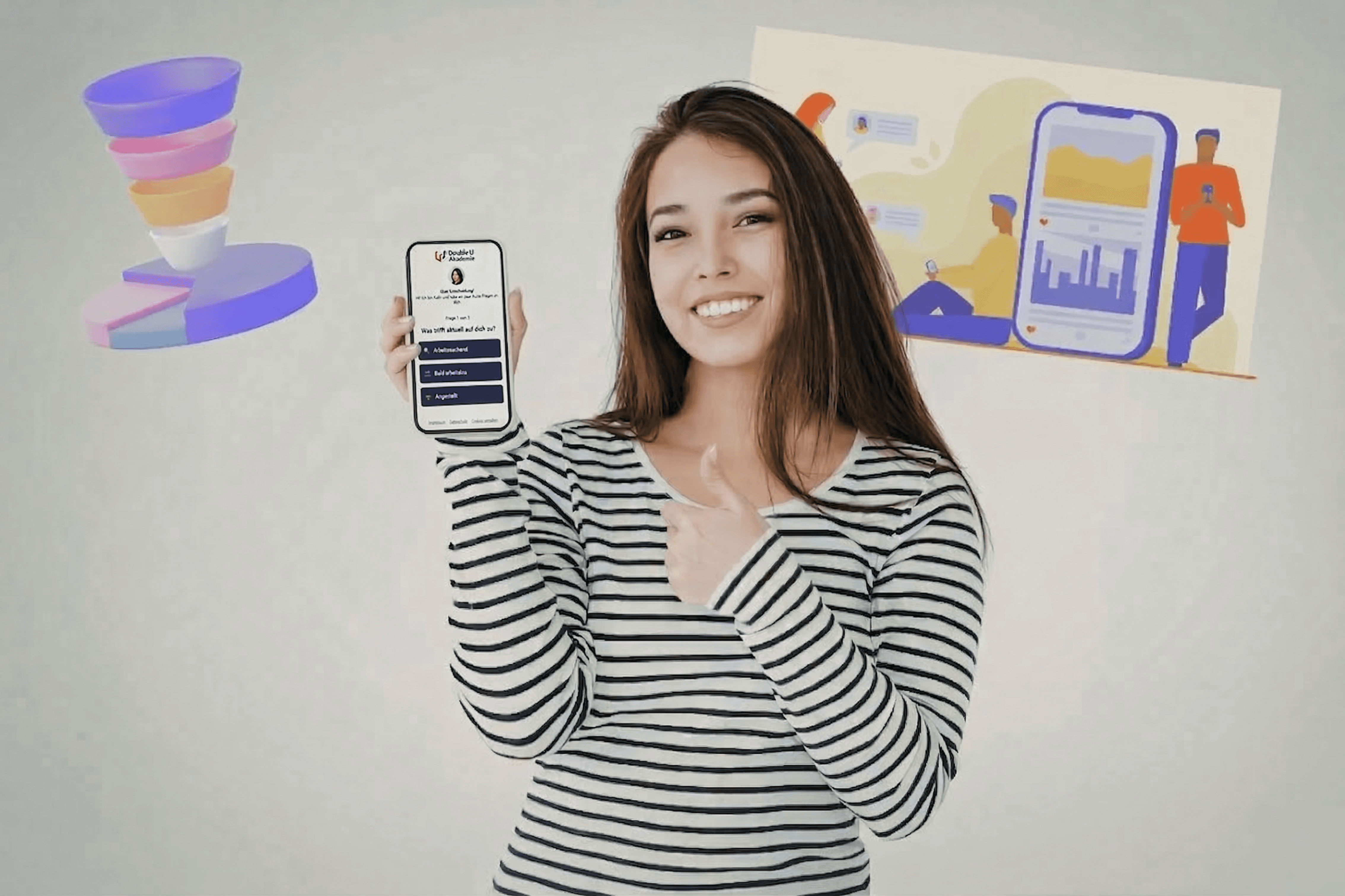 Two women shaking hands across a desk