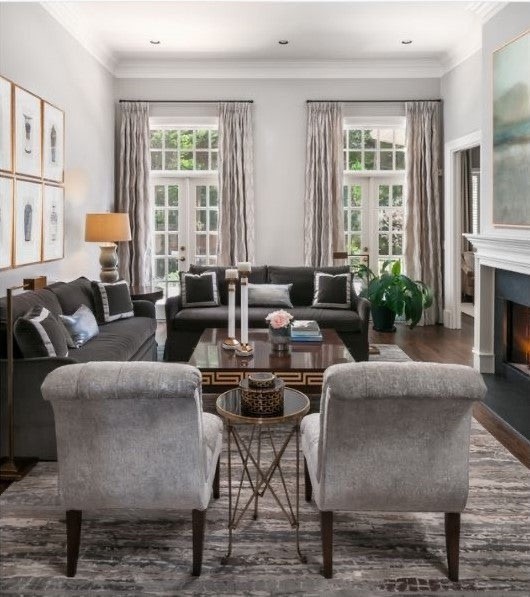 transitional family room