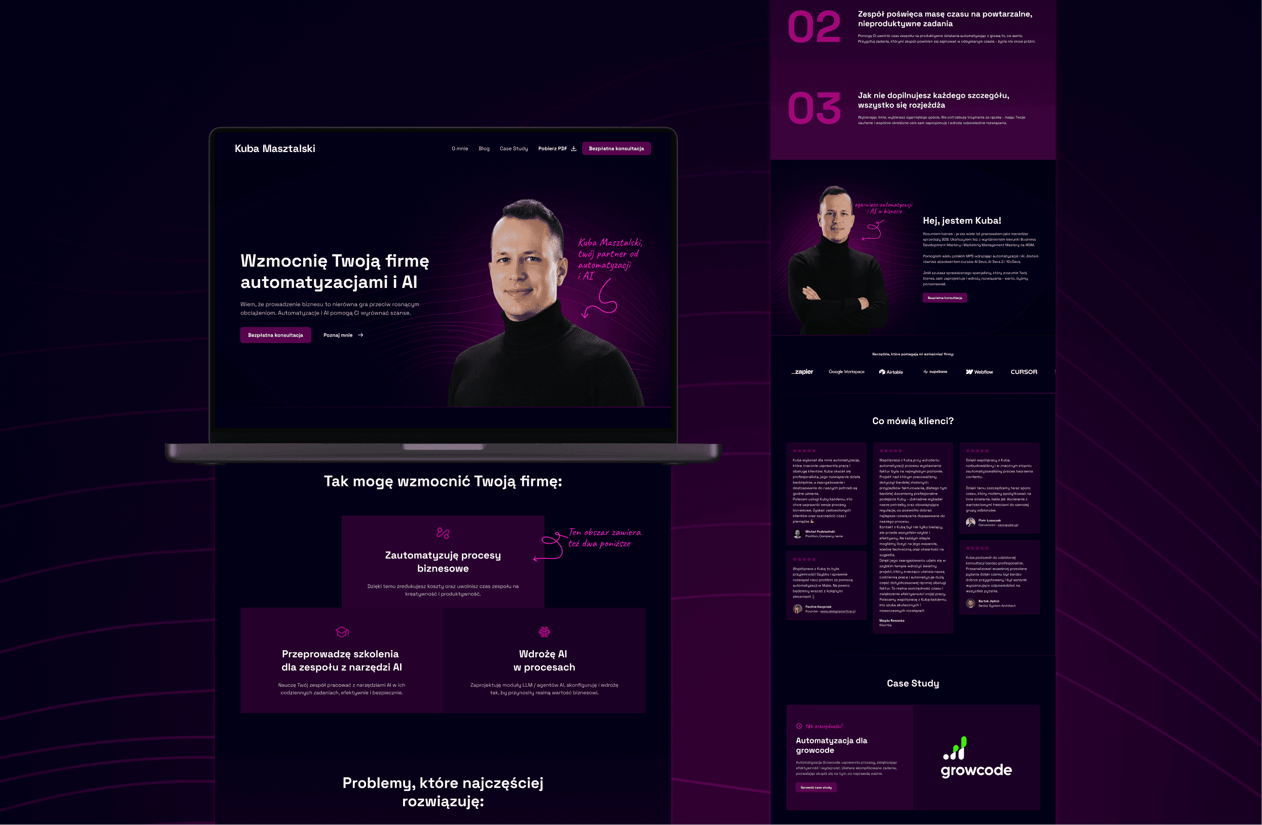 Project presents on laptop mockup