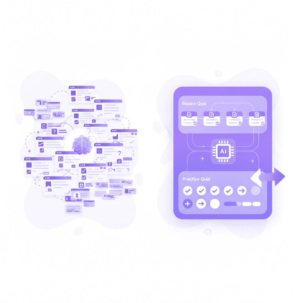 Comparing traditional online study searches with an organized ai study dashboard