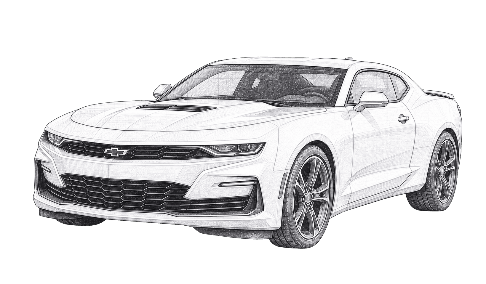 Chevrolet Camaro technical stencil