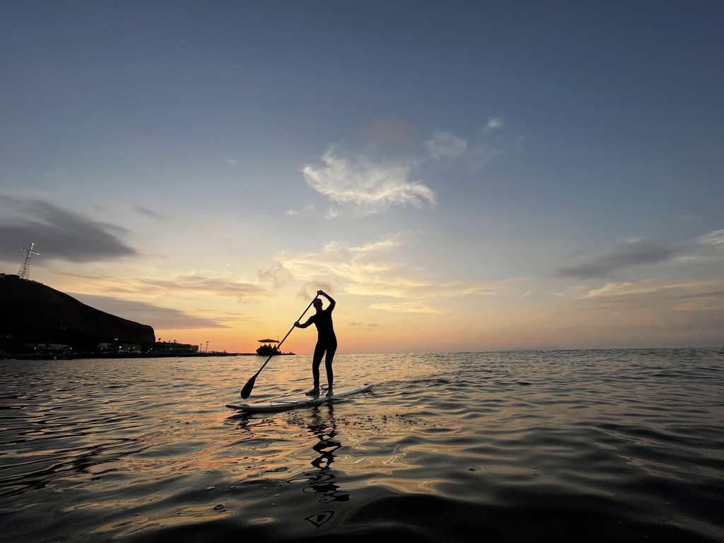 A man surfing
