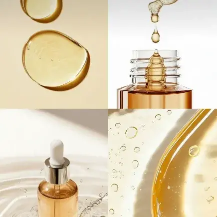 Naturalne olejki i serum używane podczas zabiegów w Belleza Beauty – pielęgnacja skóry twarzy z wykorzystaniem luksusowych formuł.