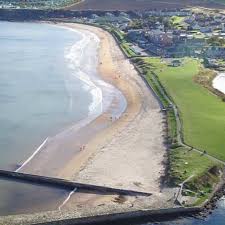birds eye view of the stunning beach, West Sands