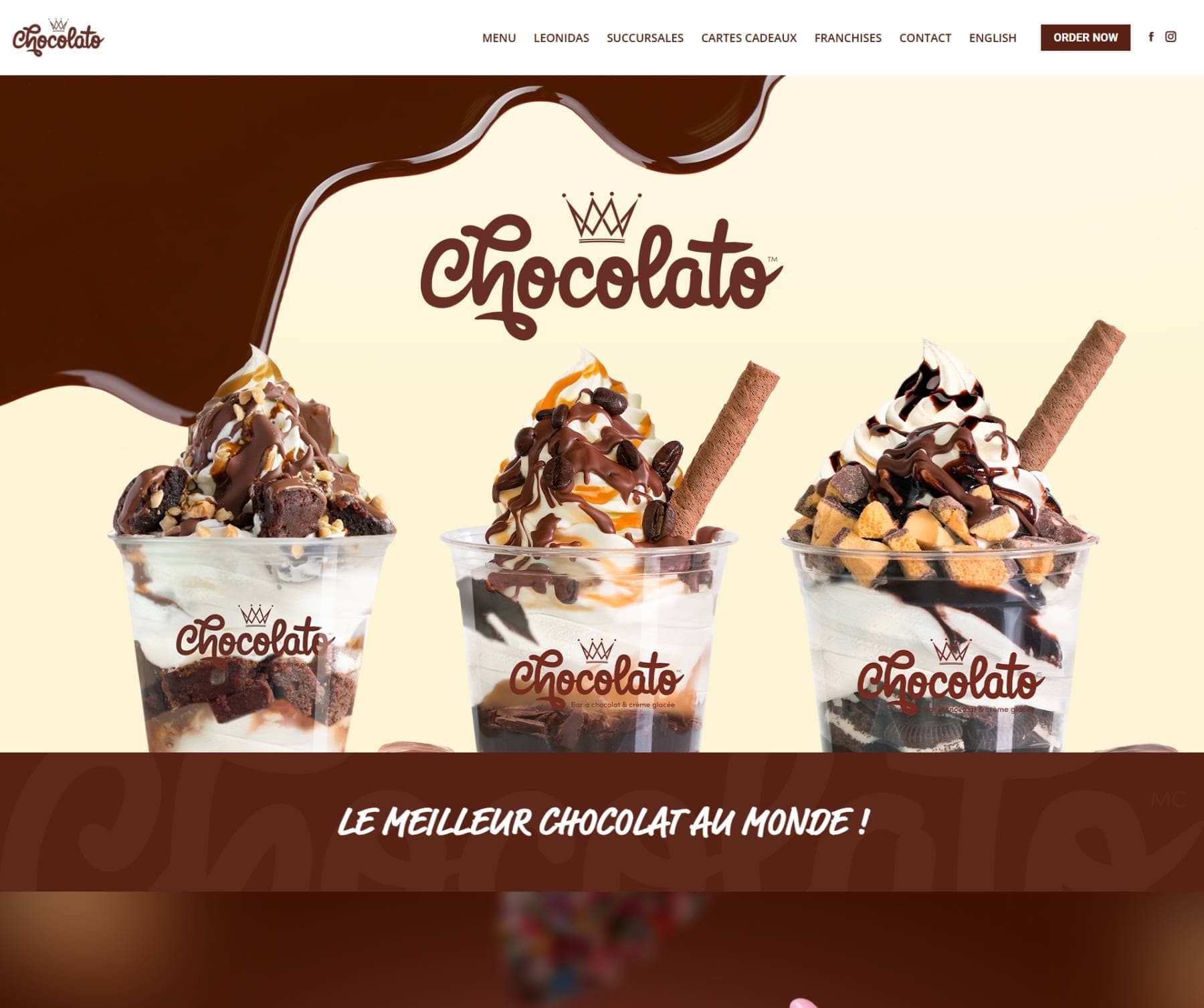 Chocolato website screenshot