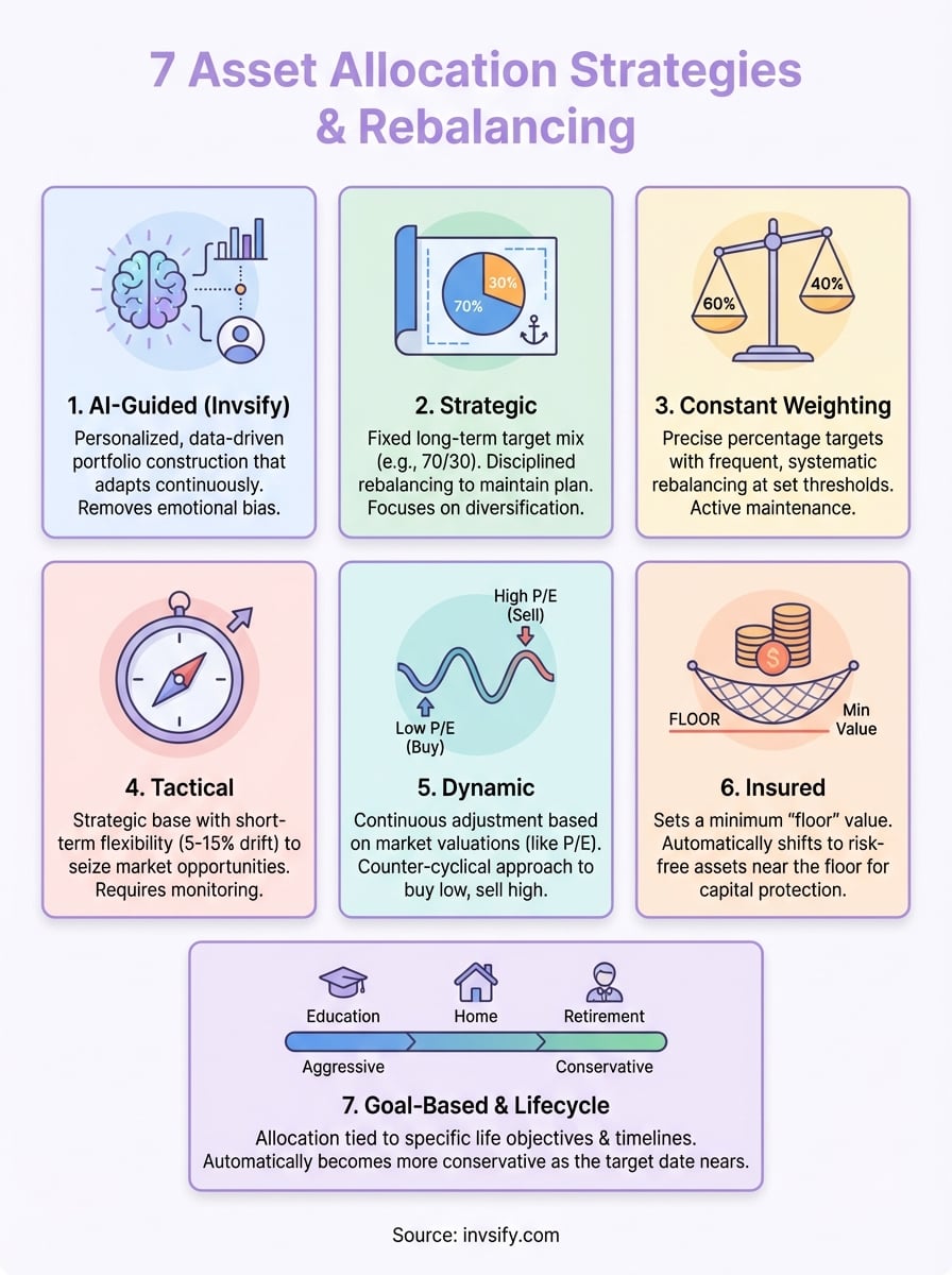 asset allocation strategies infographic