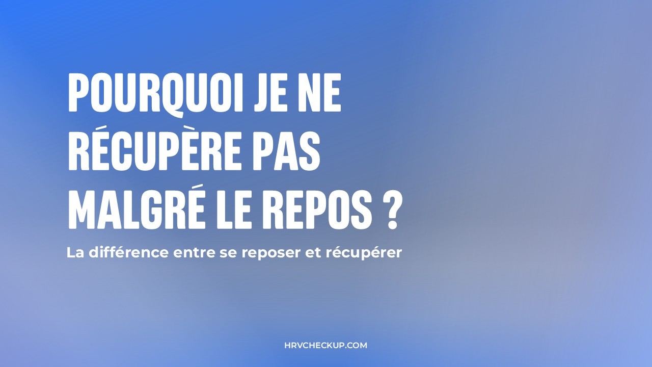 Icône "pourquoi je ne récupère pas malgré le repos ?"