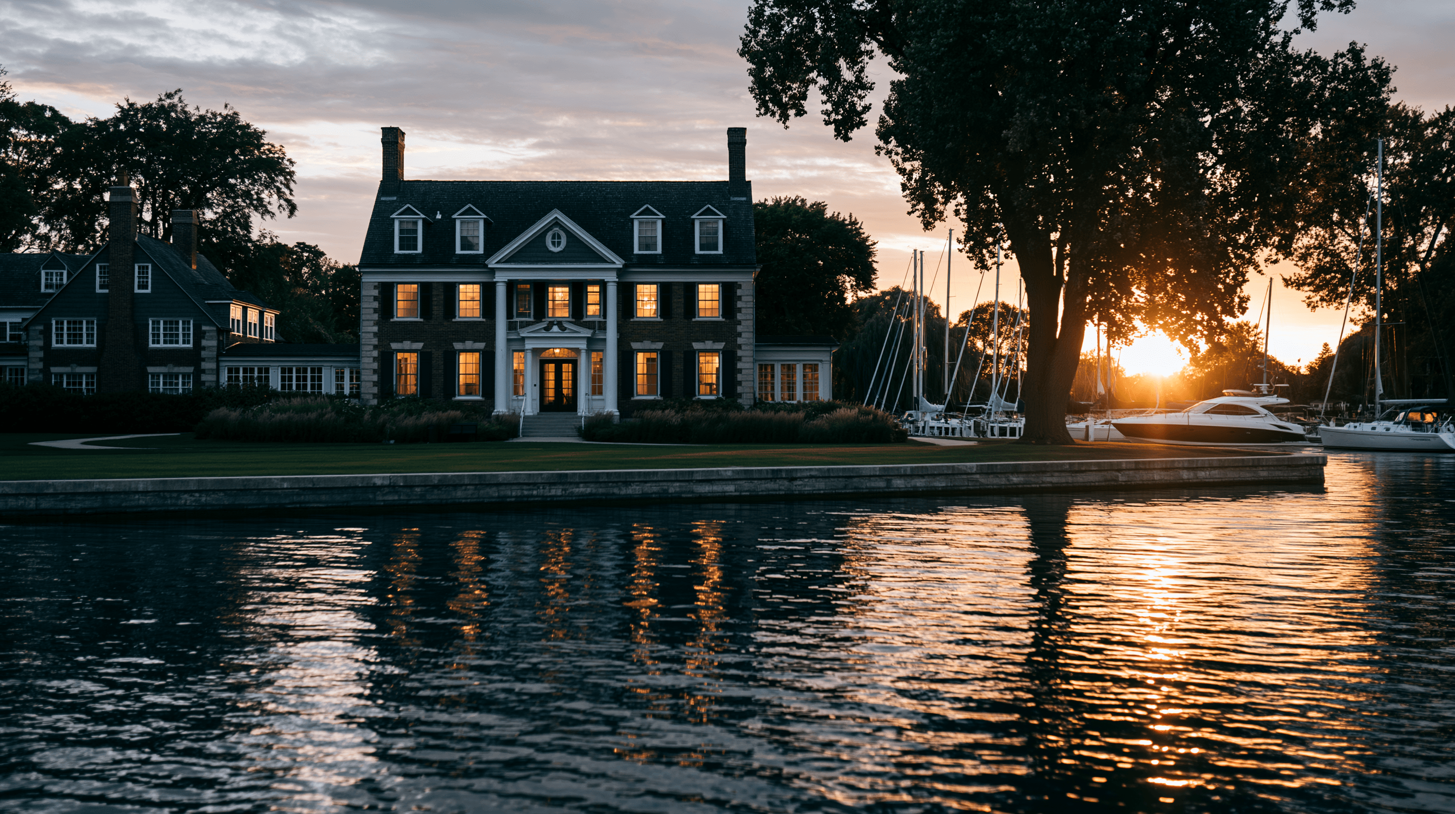House on the water at Grosse Pointe