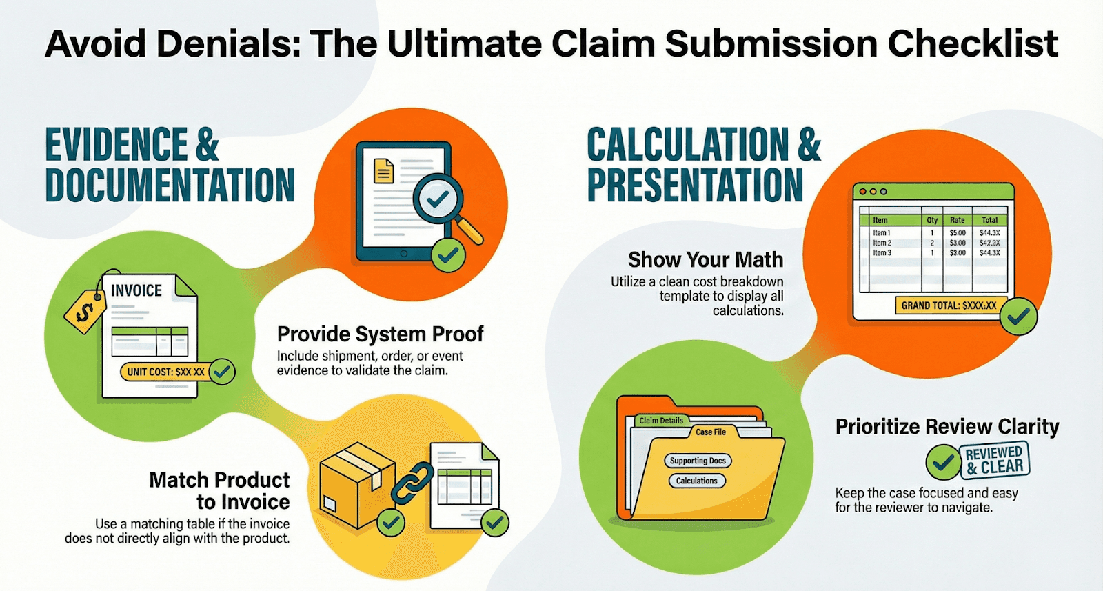 cost-based reimbursement claim checklist