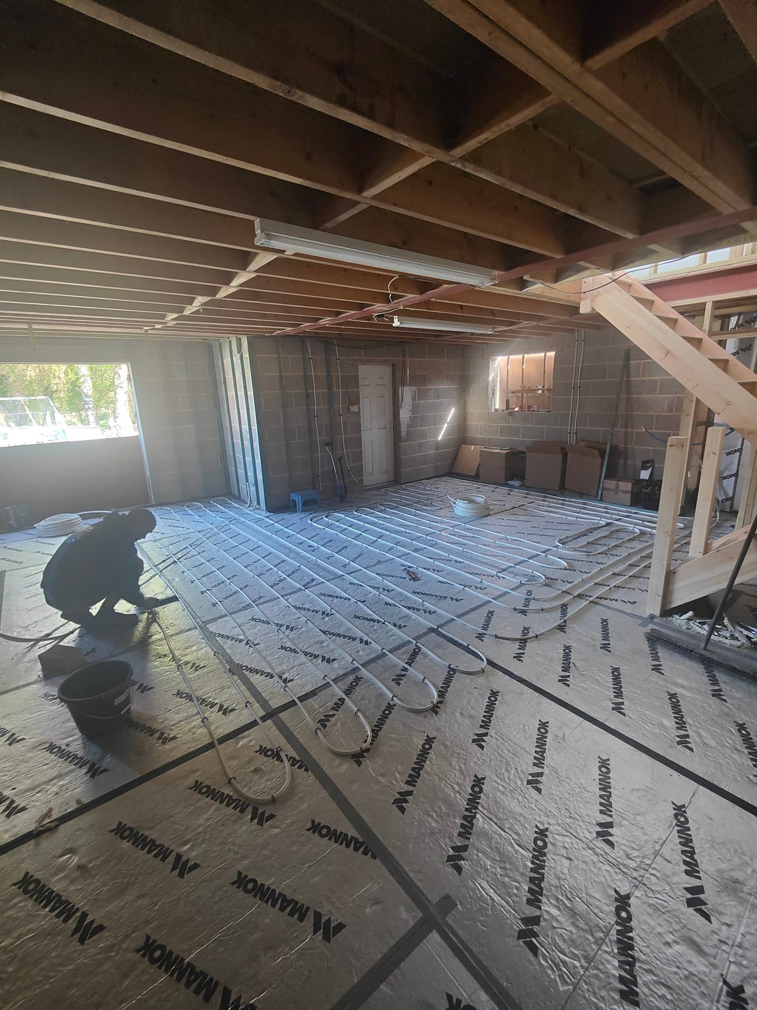 Installed underfloor heating system by K2 Heating Ltd in a domestic property