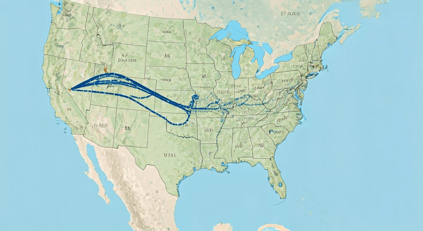 Shipping routes from California