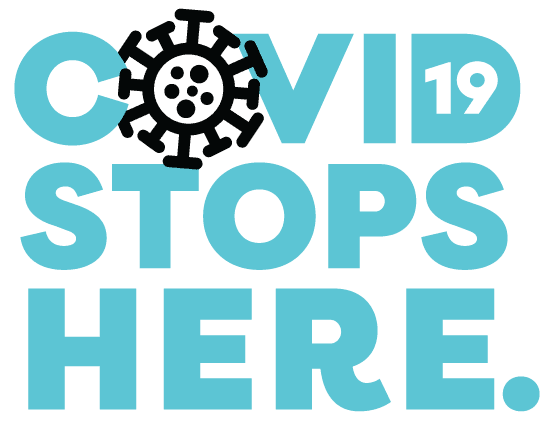 COVID stops here in blue