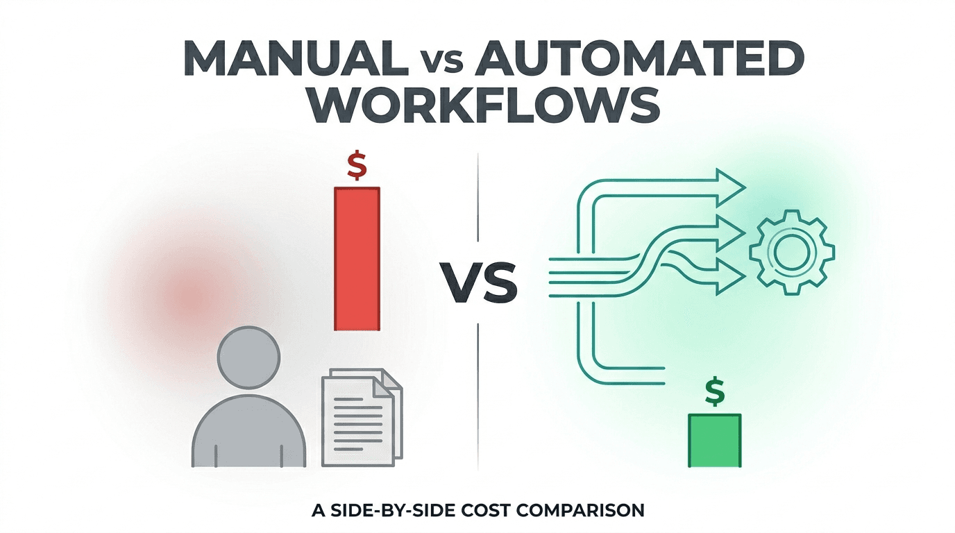 manual vs automated workflow cost comparison