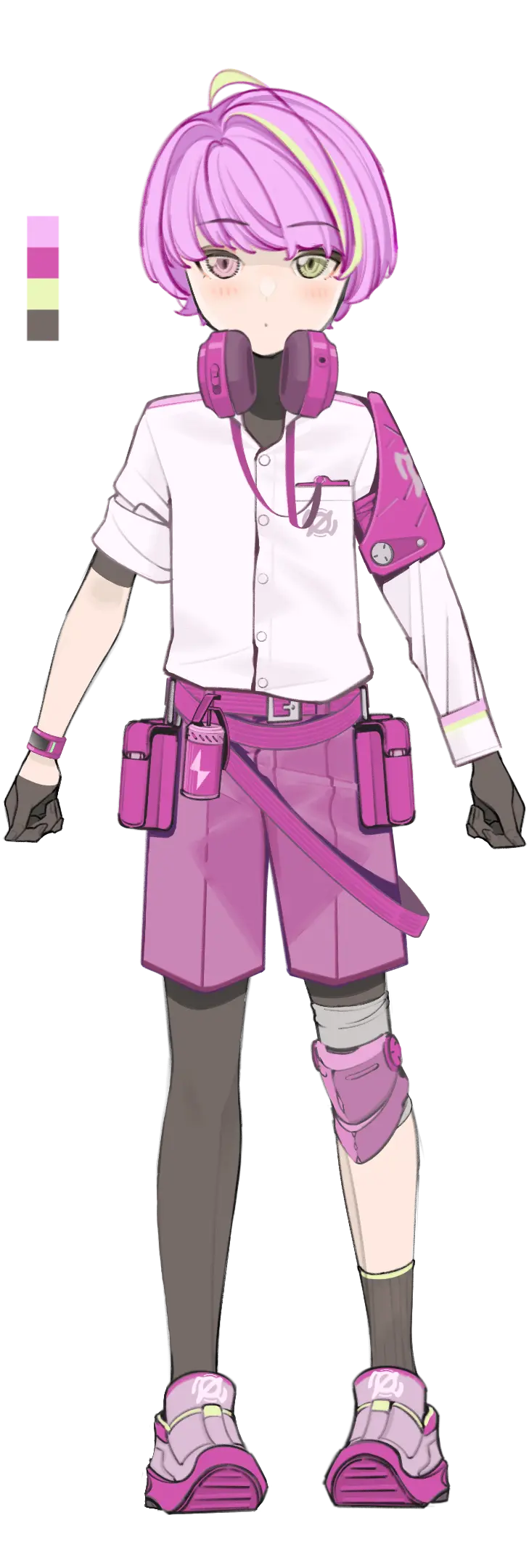 ライトノベル主人公デザインラフ1