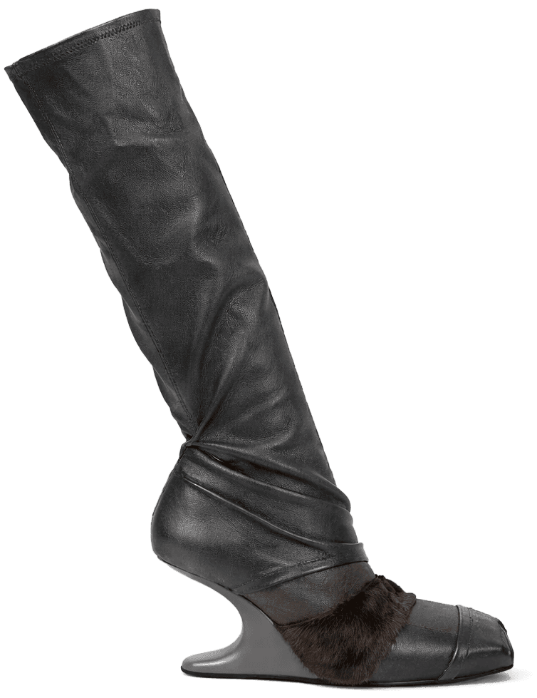 Grey Cantilever Boots