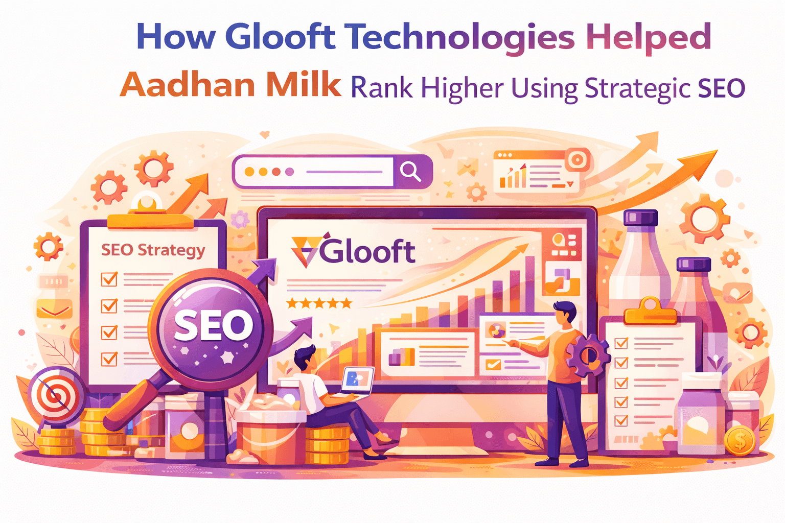 Strategic SEO growth improving Aadhan Milk search rankings