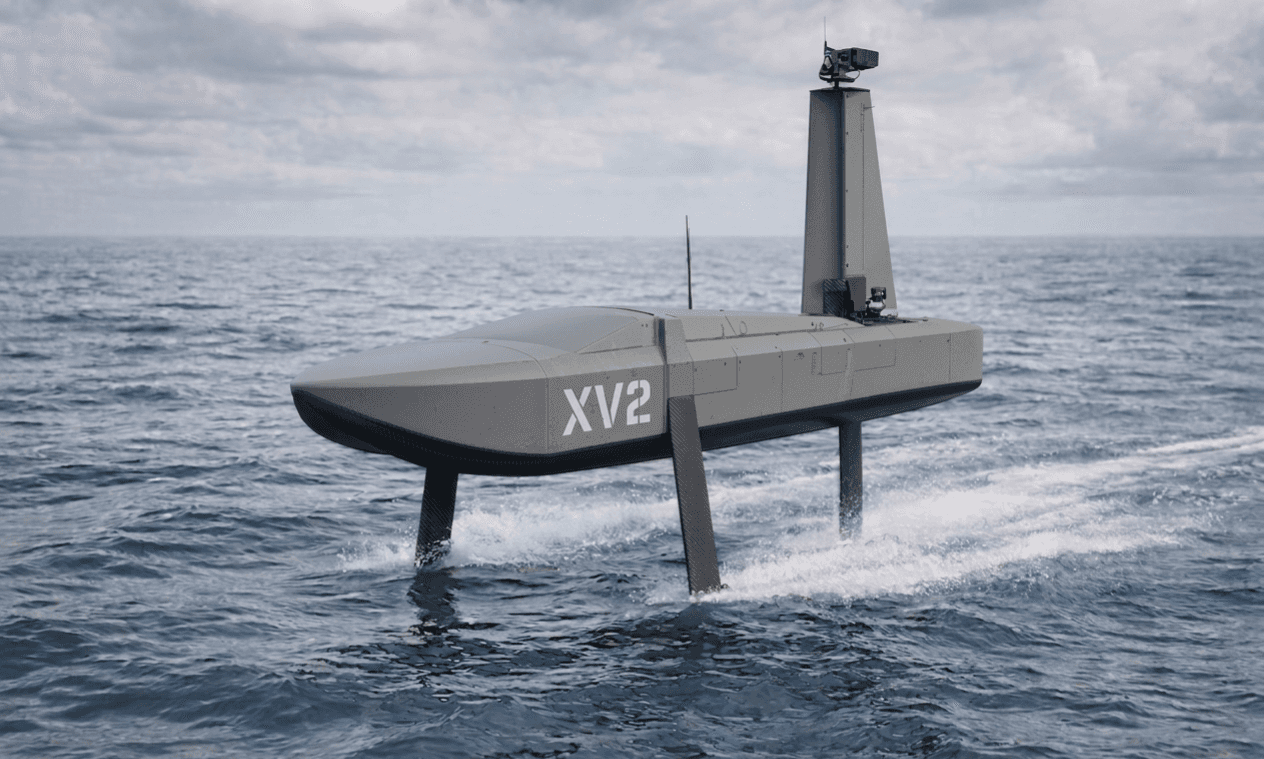 XV2 military craft on the ocean