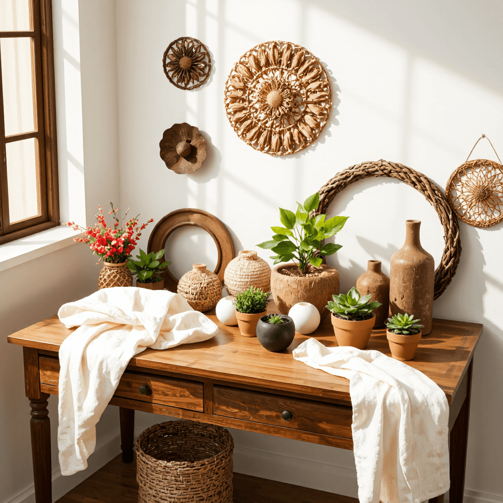 product photography of round wall decor