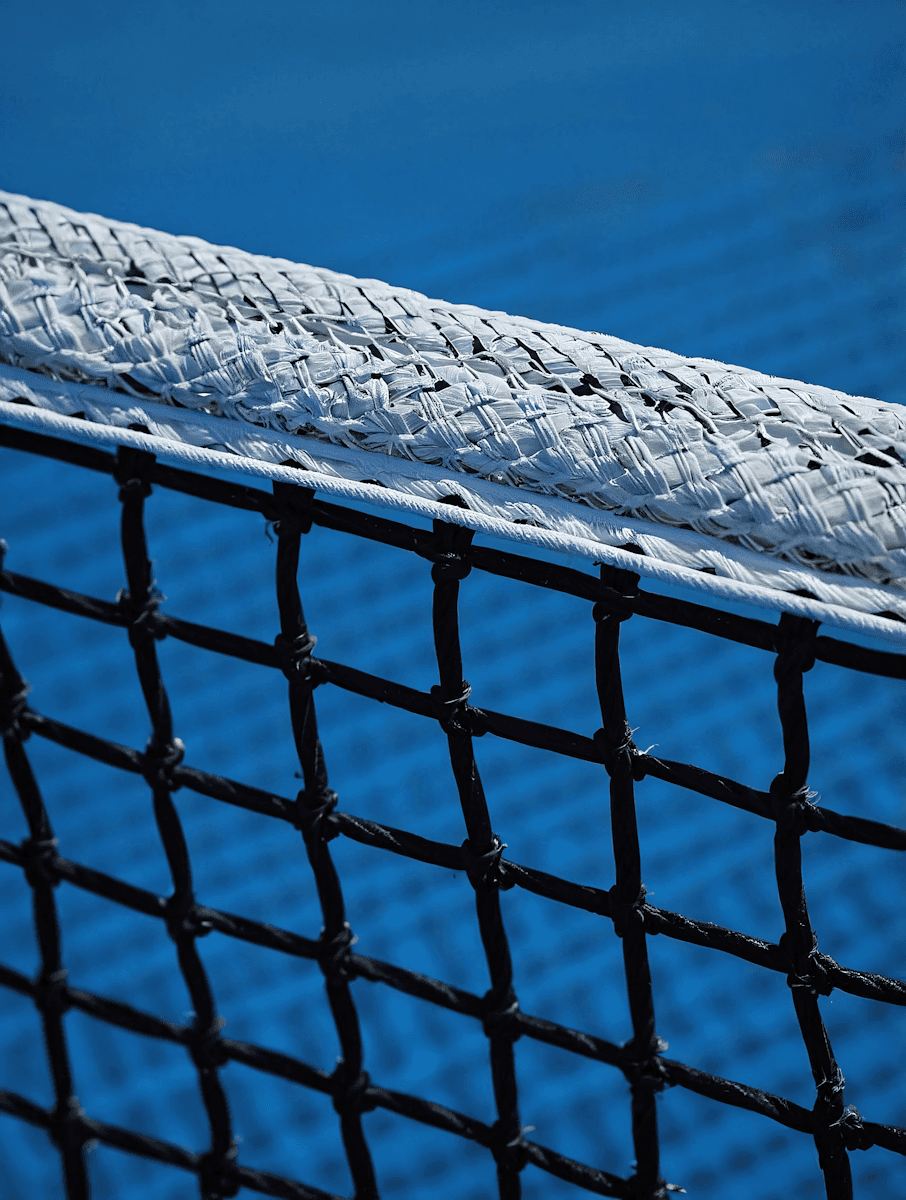 Close up of tennis net
