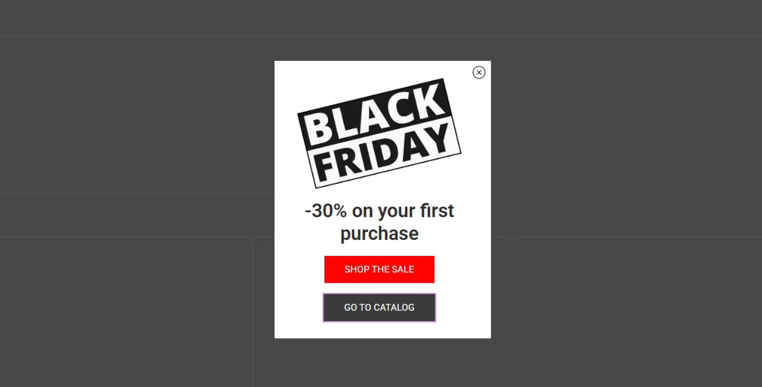 Claspo Yes/Yes popup template with a discount offer