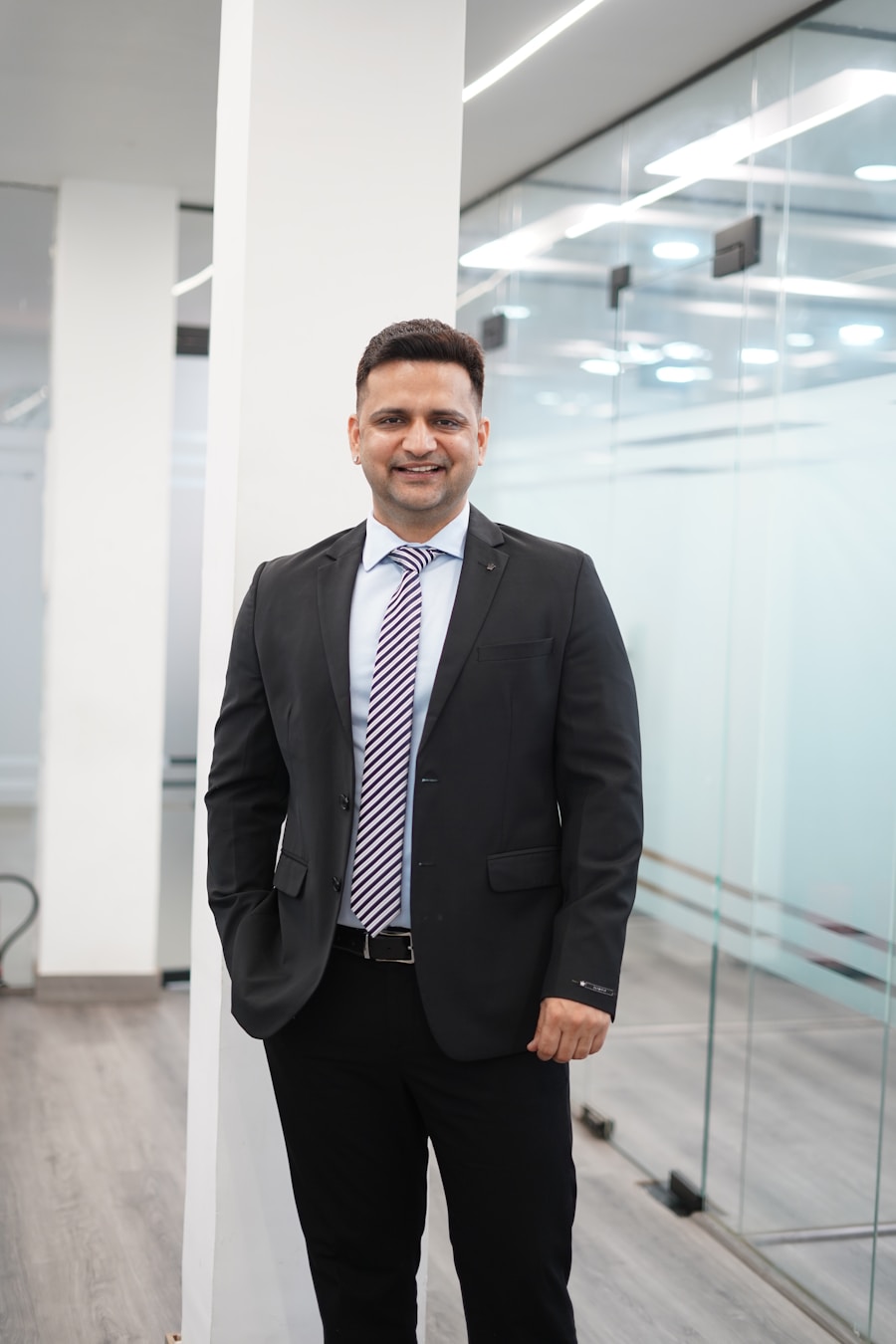 Professional founder portrait in a modern office